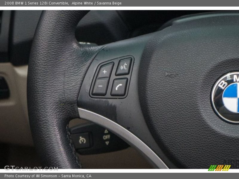 Alpine White / Savanna Beige 2008 BMW 1 Series 128i Convertible