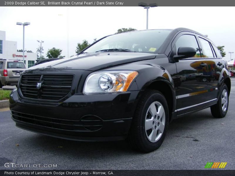 Brilliant Black Crystal Pearl / Dark Slate Gray 2009 Dodge Caliber SE