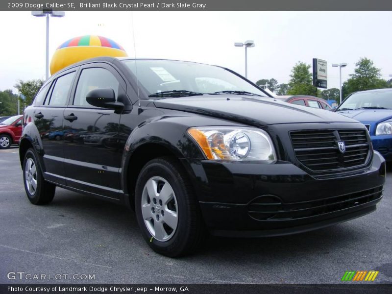 Brilliant Black Crystal Pearl / Dark Slate Gray 2009 Dodge Caliber SE