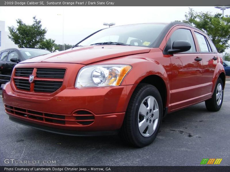 Sunburst Orange Pearl / Dark Slate Gray 2009 Dodge Caliber SE