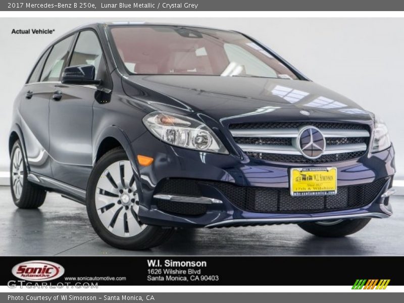 Lunar Blue Metallic / Crystal Grey 2017 Mercedes-Benz B 250e