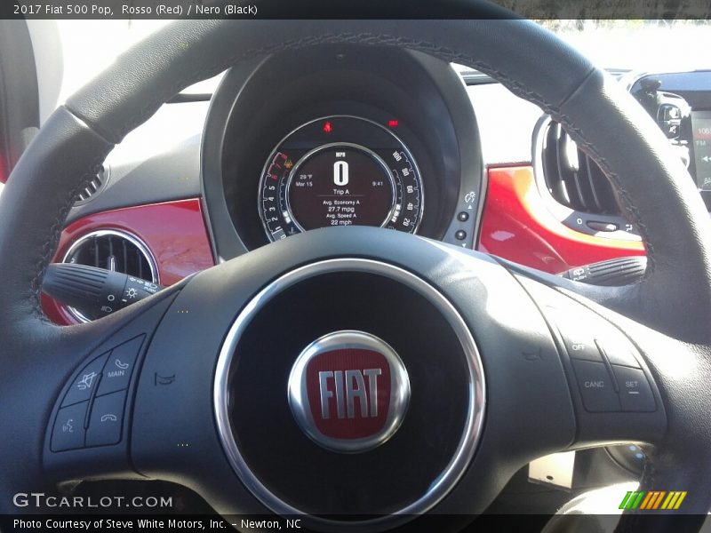 Rosso (Red) / Nero (Black) 2017 Fiat 500 Pop