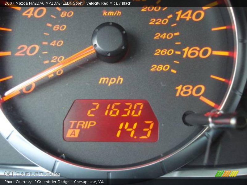 Velocity Red Mica / Black 2007 Mazda MAZDA6 MAZDASPEED6 Sport