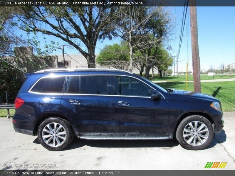 Lunar Blue Metallic / Almond Beige/Mocha 2015 Mercedes-Benz GL 450 4Matic