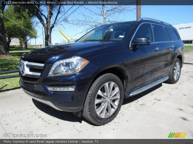 Lunar Blue Metallic / Almond Beige/Mocha 2015 Mercedes-Benz GL 450 4Matic