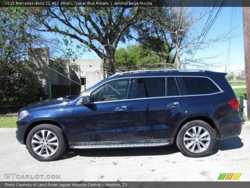 Lunar Blue Metallic / Almond Beige/Mocha 2015 Mercedes-Benz GL 450 4Matic