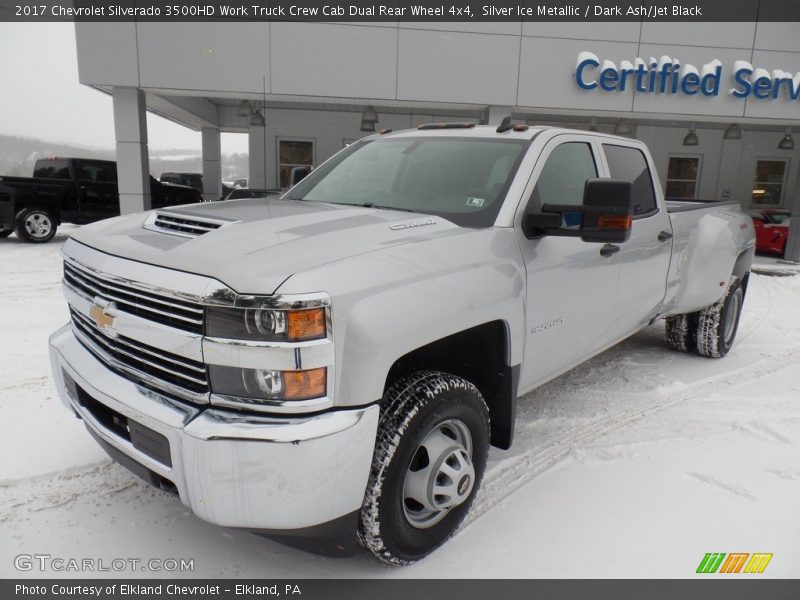 Silver Ice Metallic / Dark Ash/Jet Black 2017 Chevrolet Silverado 3500HD Work Truck Crew Cab Dual Rear Wheel 4x4