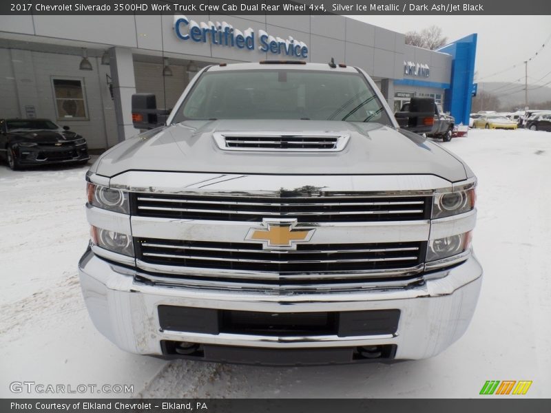 Silver Ice Metallic / Dark Ash/Jet Black 2017 Chevrolet Silverado 3500HD Work Truck Crew Cab Dual Rear Wheel 4x4
