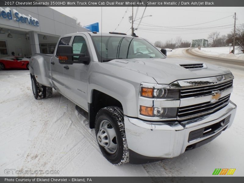 Front 3/4 View of 2017 Silverado 3500HD Work Truck Crew Cab Dual Rear Wheel 4x4