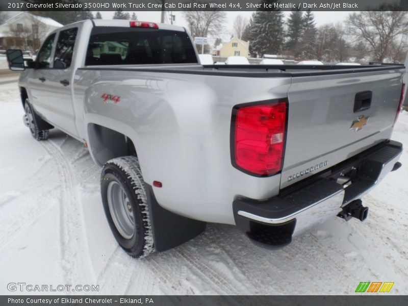 Silver Ice Metallic / Dark Ash/Jet Black 2017 Chevrolet Silverado 3500HD Work Truck Crew Cab Dual Rear Wheel 4x4