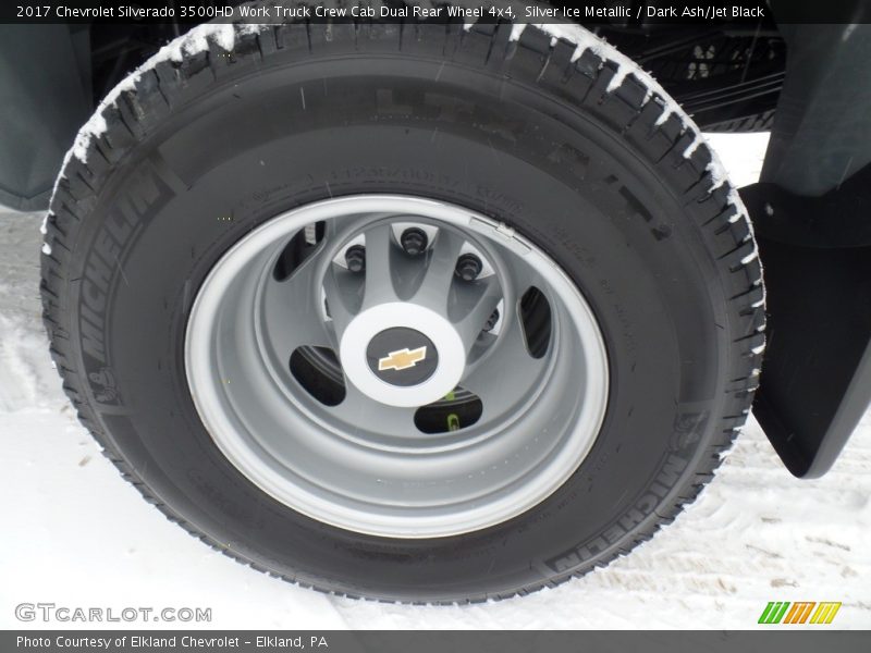 Silver Ice Metallic / Dark Ash/Jet Black 2017 Chevrolet Silverado 3500HD Work Truck Crew Cab Dual Rear Wheel 4x4