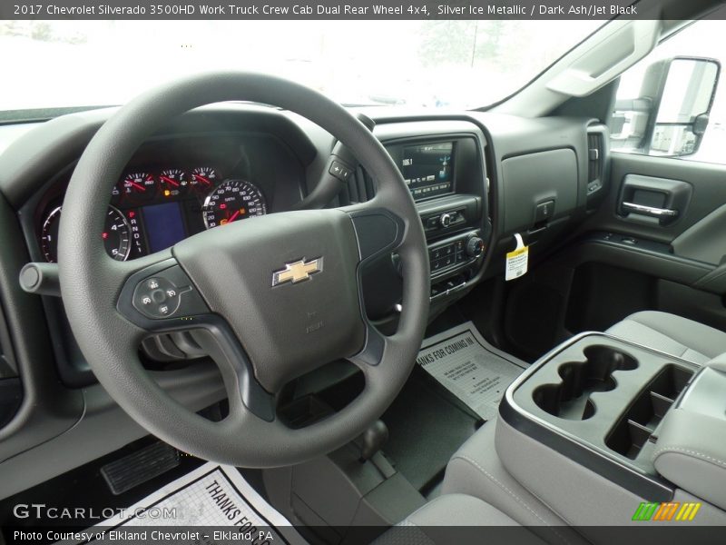 Silver Ice Metallic / Dark Ash/Jet Black 2017 Chevrolet Silverado 3500HD Work Truck Crew Cab Dual Rear Wheel 4x4