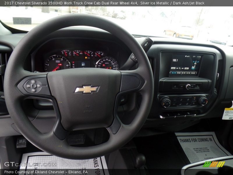 Silver Ice Metallic / Dark Ash/Jet Black 2017 Chevrolet Silverado 3500HD Work Truck Crew Cab Dual Rear Wheel 4x4