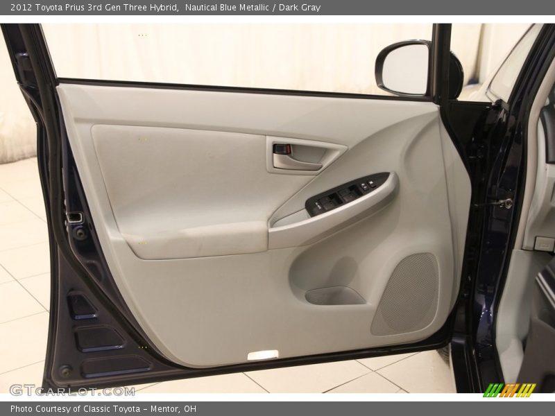 Nautical Blue Metallic / Dark Gray 2012 Toyota Prius 3rd Gen Three Hybrid