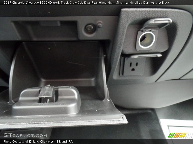 Silver Ice Metallic / Dark Ash/Jet Black 2017 Chevrolet Silverado 3500HD Work Truck Crew Cab Dual Rear Wheel 4x4