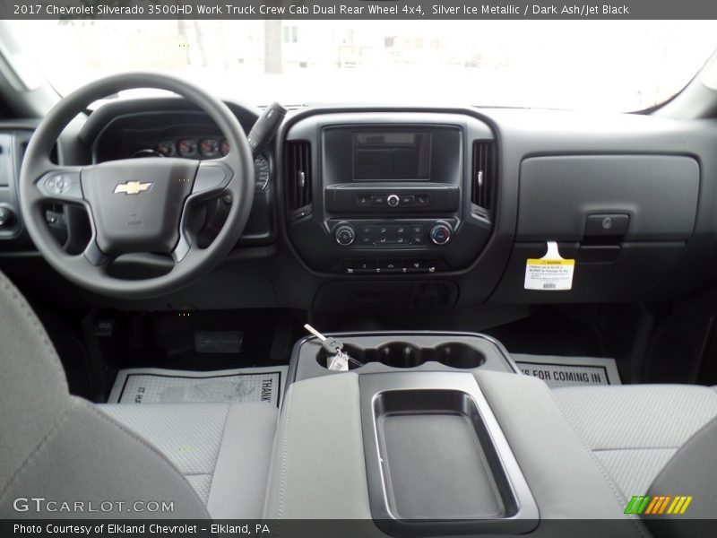 Silver Ice Metallic / Dark Ash/Jet Black 2017 Chevrolet Silverado 3500HD Work Truck Crew Cab Dual Rear Wheel 4x4