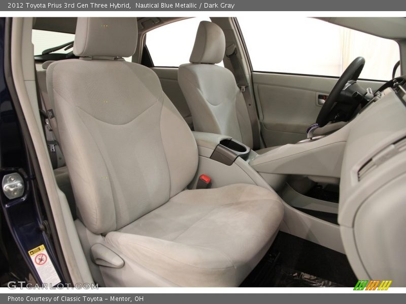 Nautical Blue Metallic / Dark Gray 2012 Toyota Prius 3rd Gen Three Hybrid