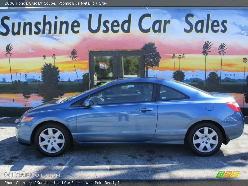 Atomic Blue Metallic / Gray 2006 Honda Civic LX Coupe