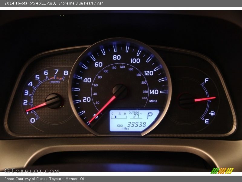 Shoreline Blue Pearl / Ash 2014 Toyota RAV4 XLE AWD