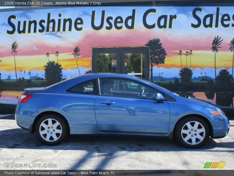 Atomic Blue Metallic / Gray 2006 Honda Civic LX Coupe