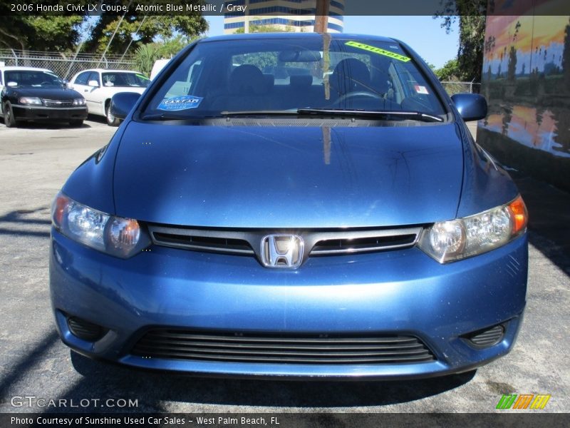 Atomic Blue Metallic / Gray 2006 Honda Civic LX Coupe