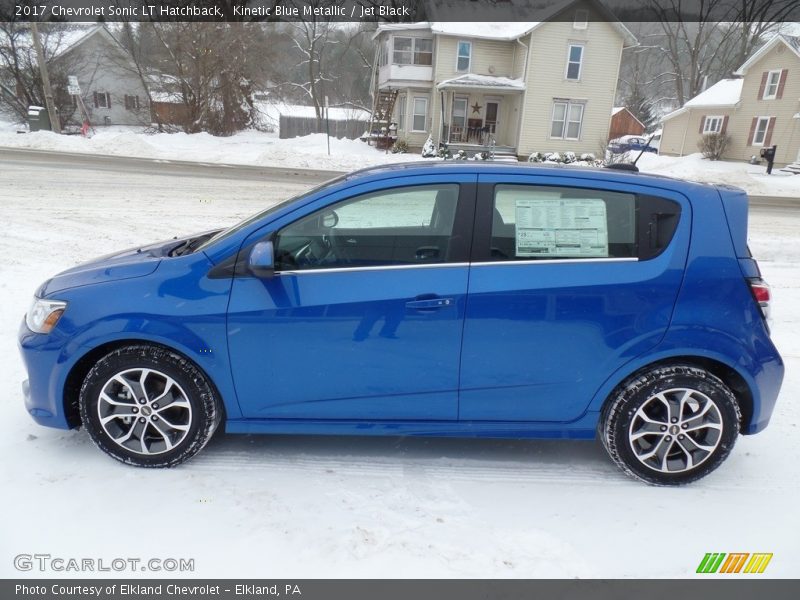 Kinetic Blue Metallic / Jet Black 2017 Chevrolet Sonic LT Hatchback