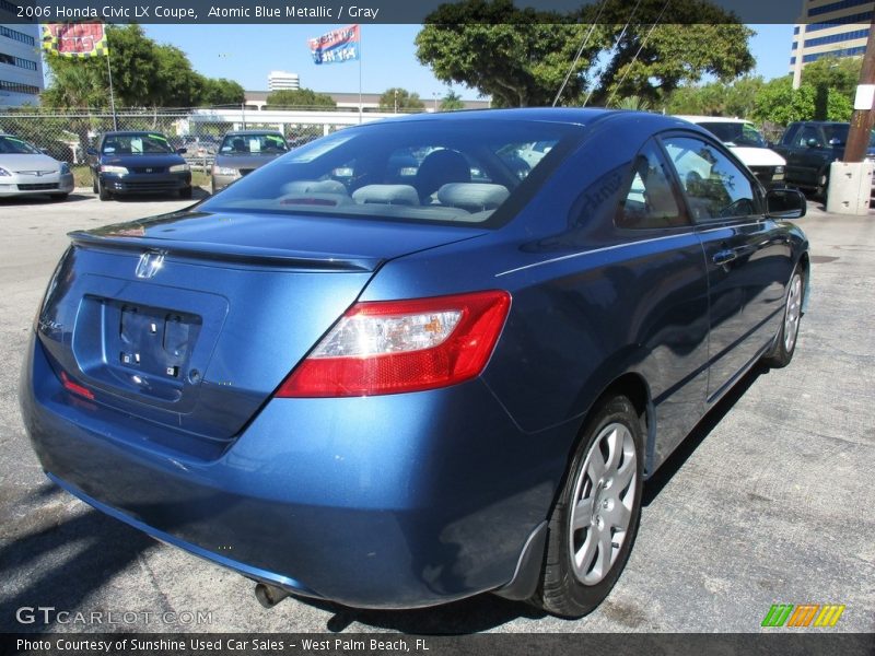 Atomic Blue Metallic / Gray 2006 Honda Civic LX Coupe