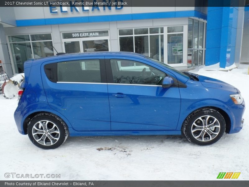 Kinetic Blue Metallic / Jet Black 2017 Chevrolet Sonic LT Hatchback