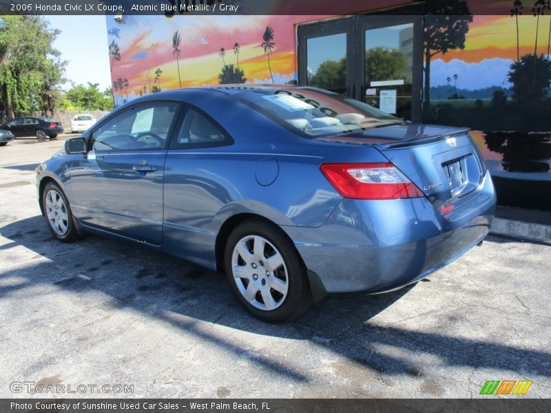 Atomic Blue Metallic / Gray 2006 Honda Civic LX Coupe