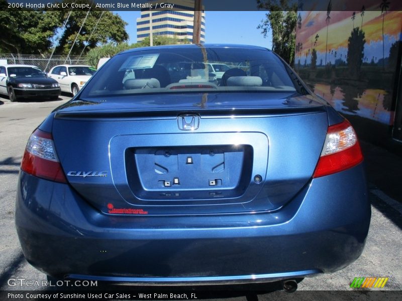 Atomic Blue Metallic / Gray 2006 Honda Civic LX Coupe
