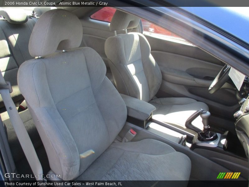 Atomic Blue Metallic / Gray 2006 Honda Civic LX Coupe