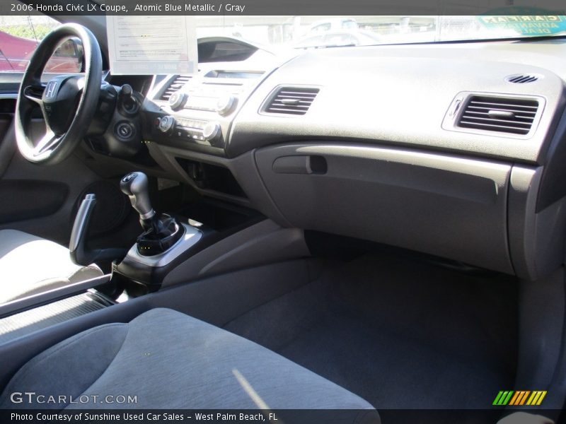Atomic Blue Metallic / Gray 2006 Honda Civic LX Coupe