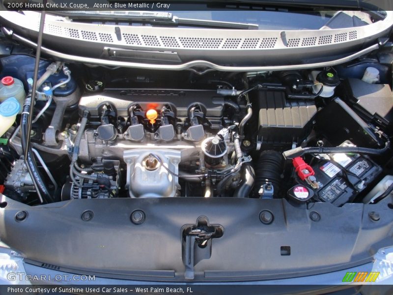 Atomic Blue Metallic / Gray 2006 Honda Civic LX Coupe