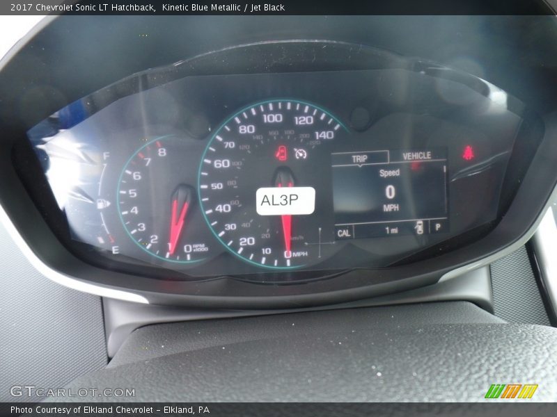 Kinetic Blue Metallic / Jet Black 2017 Chevrolet Sonic LT Hatchback