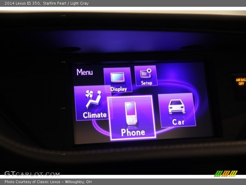 Starfire Pearl / Light Gray 2014 Lexus ES 350