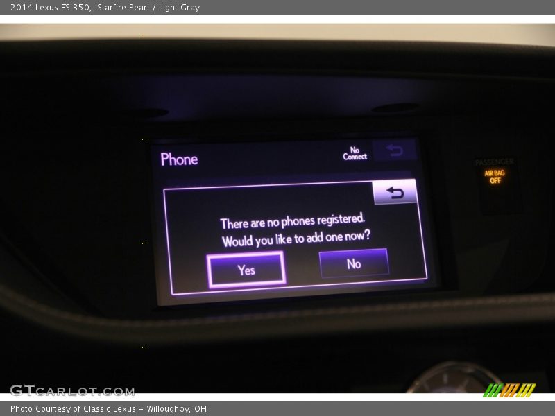 Starfire Pearl / Light Gray 2014 Lexus ES 350
