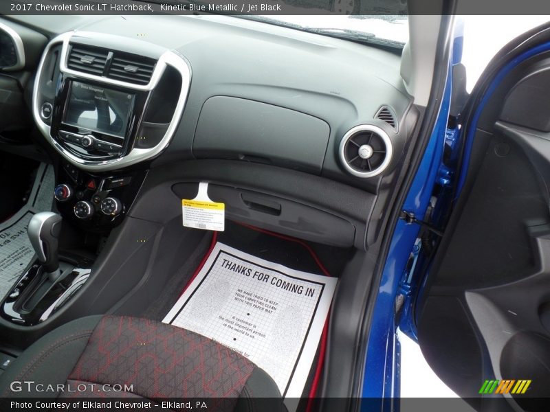 Kinetic Blue Metallic / Jet Black 2017 Chevrolet Sonic LT Hatchback