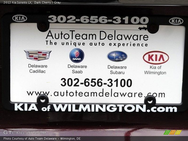 Dark Cherry / Gray 2012 Kia Sorento LX