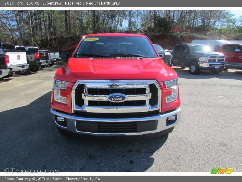 Race Red / Medium Earth Gray 2016 Ford F150 XLT SuperCrew