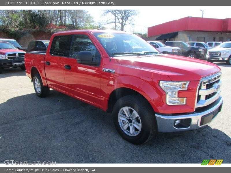 Race Red / Medium Earth Gray 2016 Ford F150 XLT SuperCrew