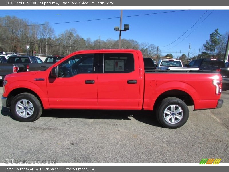 Race Red / Medium Earth Gray 2016 Ford F150 XLT SuperCrew