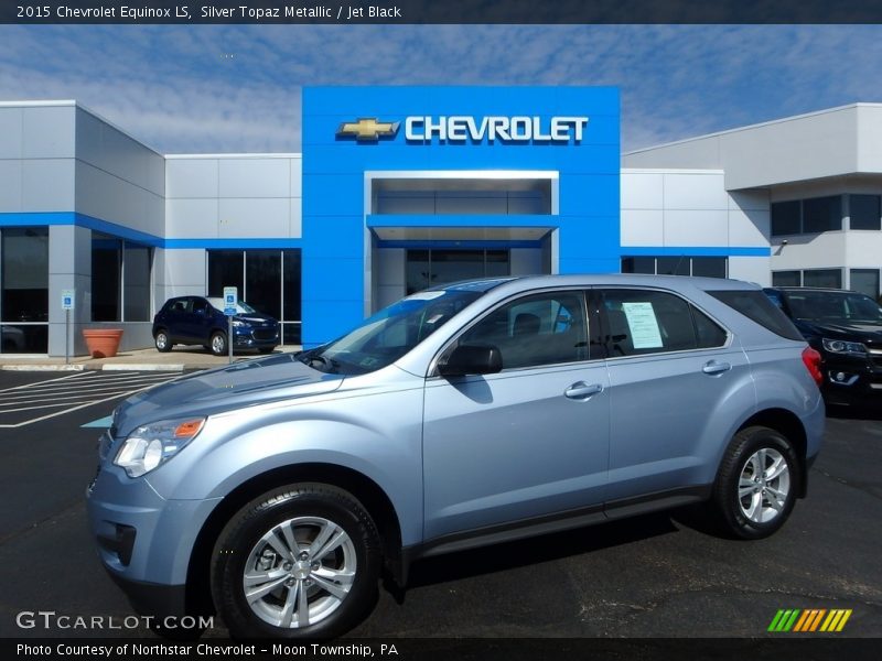 Silver Topaz Metallic / Jet Black 2015 Chevrolet Equinox LS