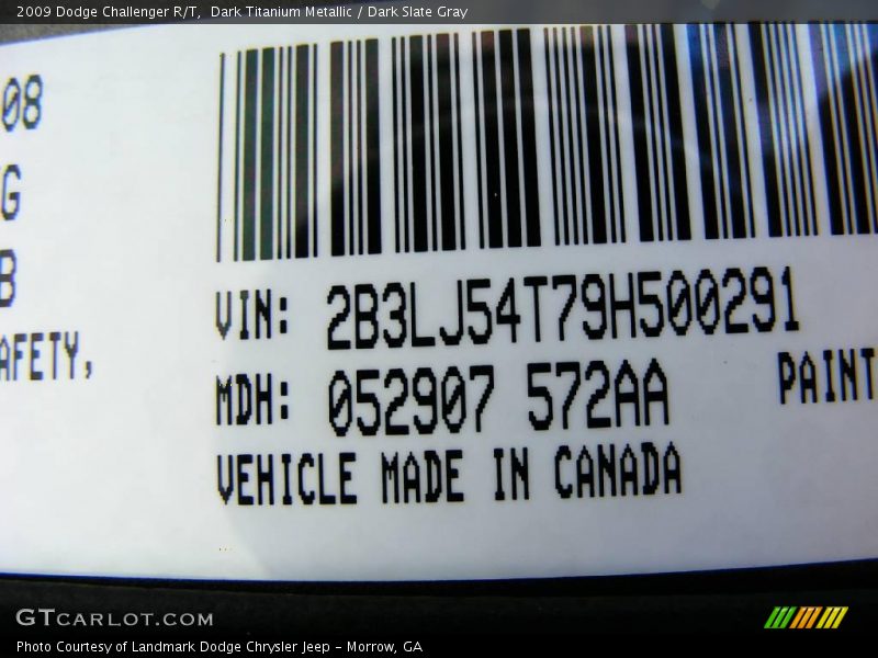 Dark Titanium Metallic / Dark Slate Gray 2009 Dodge Challenger R/T