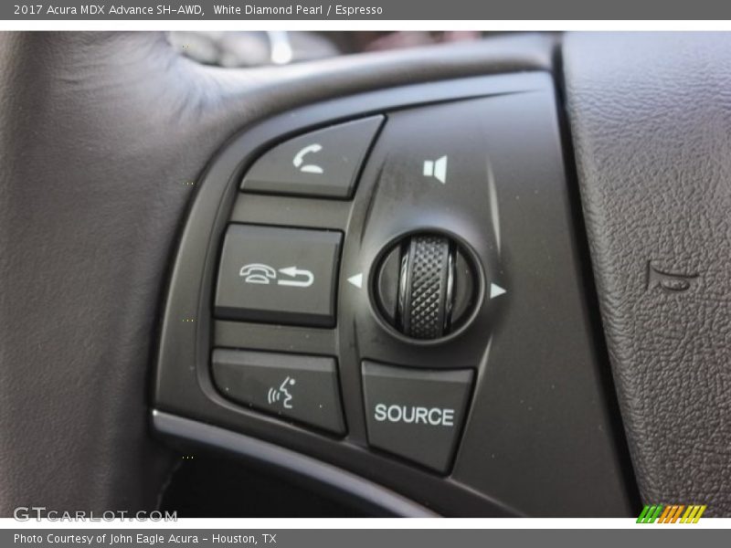 White Diamond Pearl / Espresso 2017 Acura MDX Advance SH-AWD