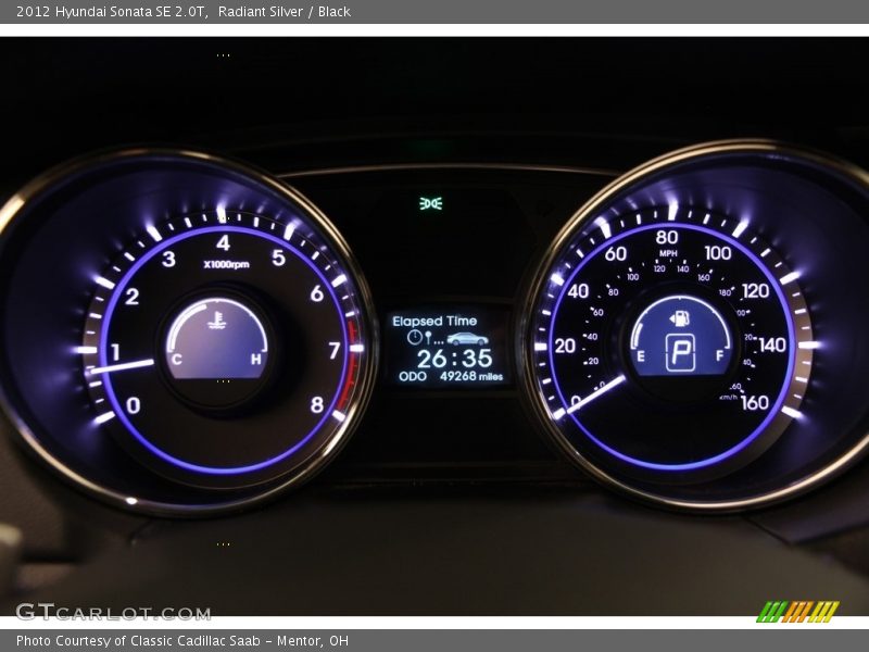 Radiant Silver / Black 2012 Hyundai Sonata SE 2.0T