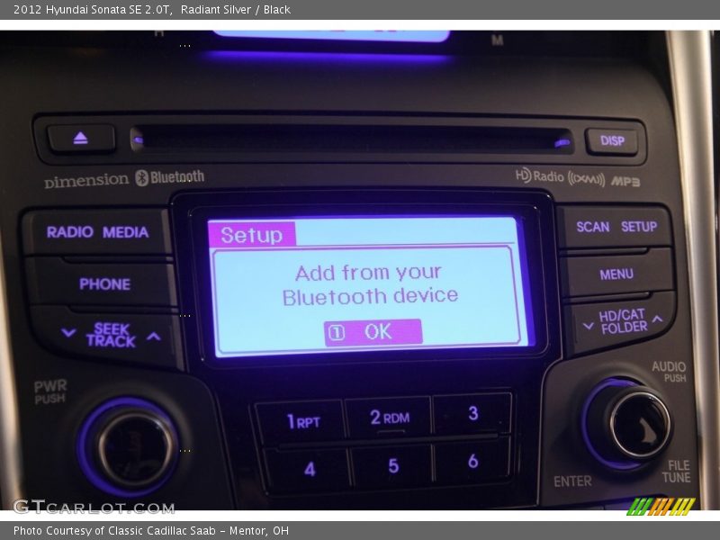 Radiant Silver / Black 2012 Hyundai Sonata SE 2.0T