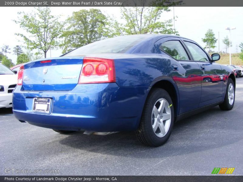 Deep Water Blue Pearl / Dark Slate Gray 2009 Dodge Charger SE