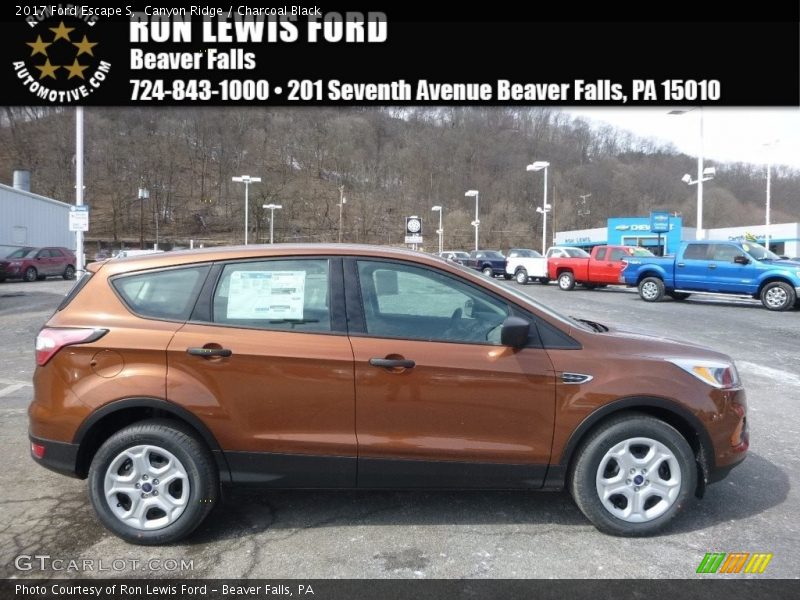 Canyon Ridge / Charcoal Black 2017 Ford Escape S