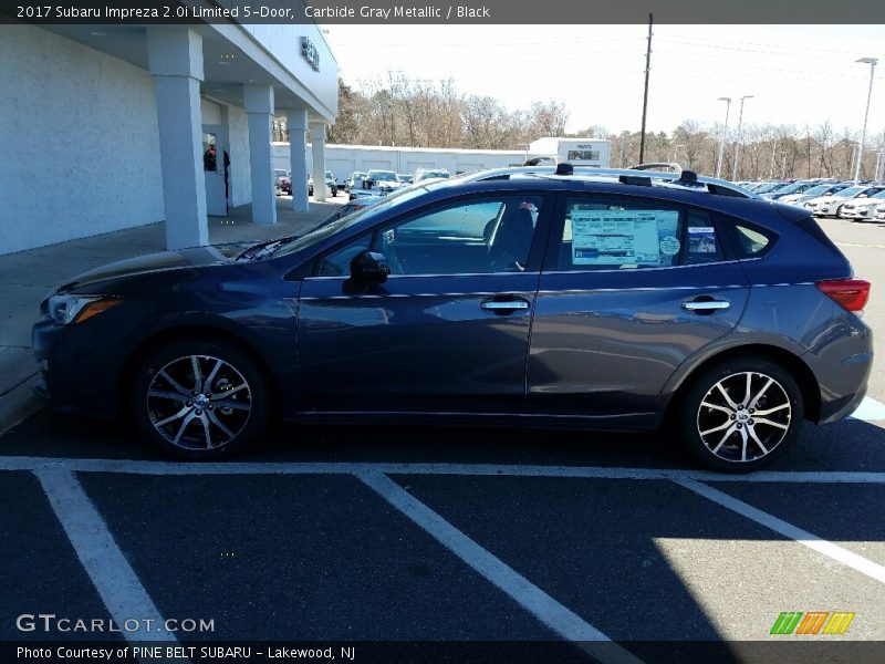 Carbide Gray Metallic / Black 2017 Subaru Impreza 2.0i Limited 5-Door