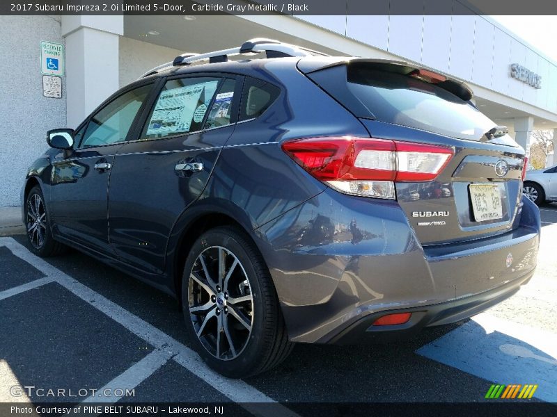 Carbide Gray Metallic / Black 2017 Subaru Impreza 2.0i Limited 5-Door